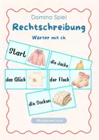 Vorschau - Anderer Materialtyp - Domino Spiel | Rechtschreibung Wörter mit ck - Deckblatt