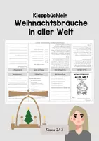 Vorschau - Arbeitsblätter - Klappbüchlein - Weihnachtsbräuche ins aller Welt - Deckblatt