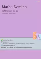 Vorschau - Spiele - Mathe Domino (Zahelnraum bis 20) - Deckblatt