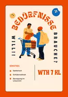 Vorschau - Spiele - Bedürfnisse und Güter. WTH. Klasse 7 - Deckblatt