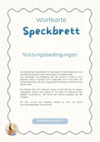 Vorschau - Merkblätter - Speckbrett Wortkarte | zur Einführung des Spiels - Seite 1