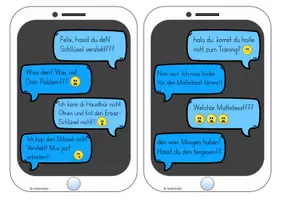Vorschau - Arbeitsblätter - Fehlerdetektive gesucht! Lustige Handy-Chats als Rechtschreibtraining - Seite 2