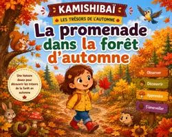 Aperçu - Cartes / Images - La promenade dans la forêt d’automne | Kamishibaï pour enfants de maternelle - Page de couverture