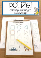 Vorschau - Anderer Materialtyp - Polizei Nachspurübungen Kopiervorlage - Deckblatt