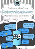 Vorschau - Arbeitsblätter - Fehlerdetektive gesucht! Lustige Handy-Chats als Rechtschreibtraining - Deckblatt