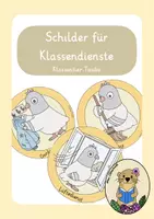 Vorschau - Bildkarten - Klassendienste für Taubenklassen - Deckblatt