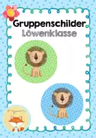 Vorschau - Bildkarten - Gruppenschilder - Löwenklasse - Deckblatt