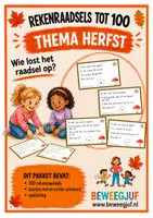 Voorbeeld - 100 rekenraadsels tot 100 Herfst - Voorblad