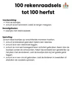 Voorbeeld - 100 rekenraadsels tot 100 Herfst - Pagina 2