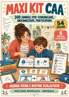 anteprima - Flashcard - CAA scuola primaria - Maxi Kit 300 simboli con routine scolastiche - Pagina di copertina