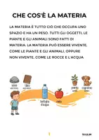 anteprima - Materiale di supporto/inclusione - Scienze Facili - La Materia (terza primaria) - Pagina 1