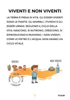 anteprima - Materiale di supporto/inclusione - Scienze Facili - I Viventi (terza primaria) - Pagina 1
