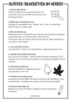 Vorschau - Arbeitsblätter - Blätter Silhouetten - Kunstprojekt im Herbst - Seite 1