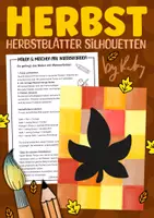 Vorschau - Arbeitsblätter - Blätter Silhouetten - Kunstprojekt im Herbst - Deckblatt