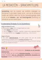 Vorschau - Arbeitsblätter - Sprachmittlung mediación Merkblatt - Deckblatt