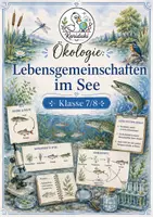 Vorschau - Arbeitsblätter - Ökosystem See: Lebensgemeinschaften – Arbeitsblatt mit Lösung | Klasse 7/8 - Deckblatt