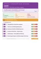 Vorschau - Arbeitsblätter - Lesen Deutsch 10 Mittelschule - Deckblatt