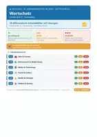 Vorschau - Arbeitsblätter - Wortschatz Englisch 10 Mittelschule - Deckblatt