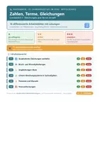 Vorschau - Arbeitsblätter - Zahlen, Terme, Gleichungen Mathe 10 Mittelschule - Deckblatt