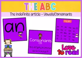 Προεπισκόπηση - Φύλλα εργασίας - The ABC - Vowels & Consonants - The indefinite article - Εξώφυλλο