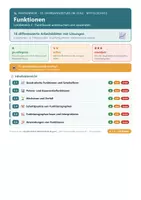 Vorschau - Arbeitsblätter - Funktionen Mathe 10 Mittelschule - Deckblatt
