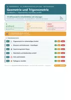 Vorschau - Arbeitsblätter - Geometrie und Trigonometrie Mathe 10 Mittelschule - Seite 1