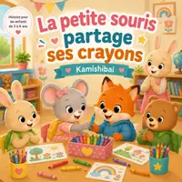 Aperçu - Cartes / Images - Kamishibai – La petite souris partage ses crayons | L’école et le partage - Page de couverture