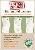 Vorschau - Unterrichtsreihen - Chemie in einfacher Sprache – wachsendes Materialpaket | Förderschule, Inklusion & DaZ | Klasse 5–9 - Seite 1