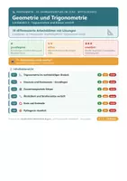 Vorschau - Arbeitsblätter - Geometrie und Trigonometrie Mathe 10 Mittelschule - Deckblatt