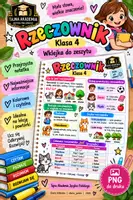zapowiedź - Rzeczownik – wklejka do zeszytu | Klasa 4 | - obwoluta