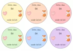 Vorschau - Mal- und Bastelvorlagen - Willkommensgeschenk nach den Ferien - Seite 1