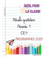 Aperçu - Outils du professeur - 24 rituels du matin CE1 – Période 1 – Programmes 2025 - Page de couverture