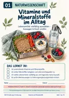 Vorschau - Stundenentwürfe - Vitamine und Mineralstoffe im Alltag – differenzierte Arbeitsblätter mit Lösungen | AV & Berufskolleg - Deckblatt
