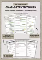 Vorschau - Arbeitsblätter - Digitale Grundbildung, Medienbildung: Wer steckt dahinter? Chatdetektiv*innen - Deckblatt