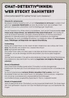 Vorschau - Arbeitsblätter - Digitale Grundbildung, Medienbildung: Wer steckt dahinter? Chatdetektiv*innen - Seite 1