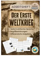 Vorschau - Arbeitsblätter - Erster Weltkrieg – einfache Sprache - Deckblatt