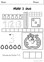 Vorschau - Arbeitsblätter - Zahlen, Zählen und Mengen | Arbeitsblätter | Mathe Klasse 1 - Seite 3
