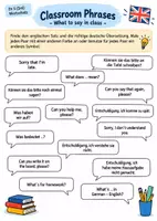 Vorschau - Arbeitsblätter - AB Classroom Phrases (Phrasen für den Englischunterricht) - Deckblatt