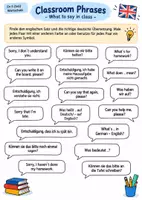 Vorschau - Arbeitsblätter - AB Classroom Phrases (Phrasen für den Englischunterricht) - Seite 1