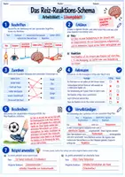 Vorschau - Arbeitsblätter - Das Reiz-Reaktions-Schema | Unterrichtsreihe "Das Nervensystem", Biologie 8.-10. Klasse - Seite 1