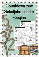 Vorschau - Arbeitsblätter - Countdown zum Schuljahresende / -beginn - Deckblatt