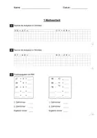 Vorschau - Test - Mathearbeiten Klasse 3 - Deckblatt