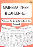 Vorschau - Mal- und Bastelvorlagen - Mathematikheft & Zahlenheft – 5 Designs zum Ausmalen - Deckblatt
