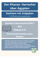 Vorschau - Arbeitsblätter - Sachtext Ägypten Pharaonen Macht 3fach differentiert Klasse 4-6 - Seite 1