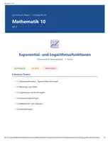 Vorschau - Arbeitsblätter - Exponentialfunktionen Mathe 10 Gymnasium - Deckblatt