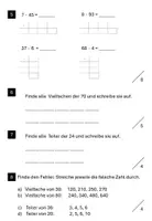 Vorschau - Test - Mathearbeit Klasse 3 - Seite 1