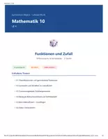 Vorschau - Arbeitsblätter - Funktionen und Zufall Mathe 10 Gymnasium - Deckblatt