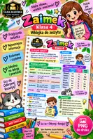 zapowiedź - Zaimek – wklejka do zeszytu | Klasa 4 | - obwoluta