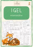 Vorschau - Arbeitsblätter - Igel Arbeitsblatt – Arbeitsblätter für die 2. Klasse - Deckblatt