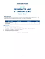 Vorschau - Unterrichtsreihen - Chemie_Reinstoffe_und_Stoffgemische_Klasse7 - Deckblatt